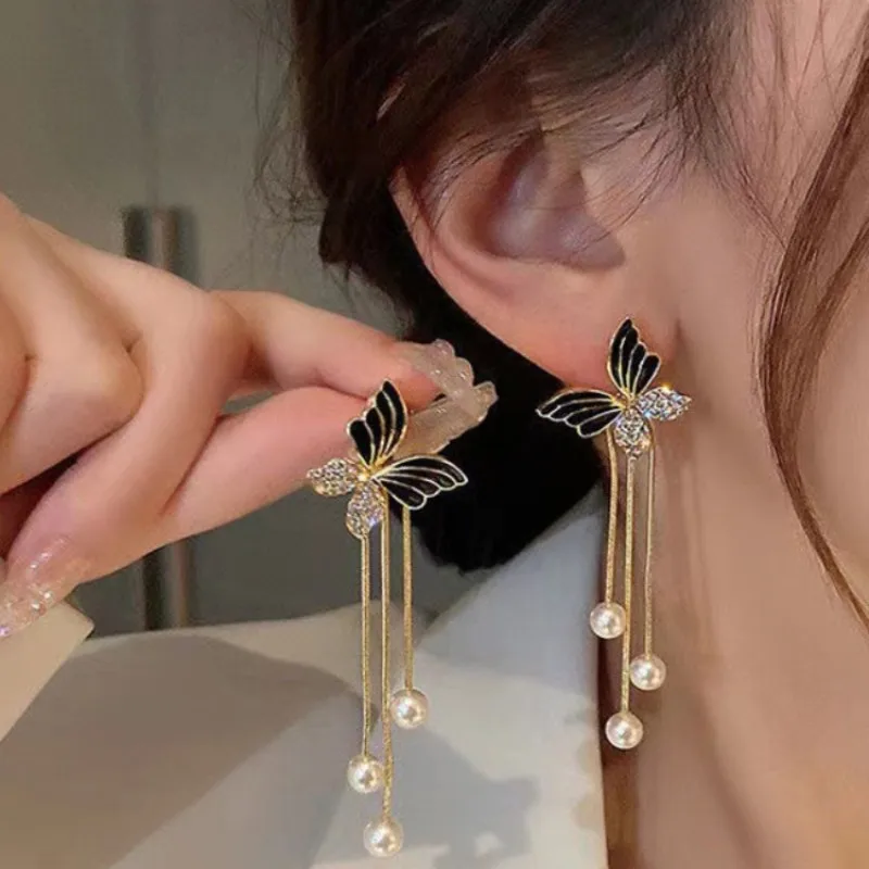 

Europe and America 2023 Fashion New S925 Silver Needle Tassel Earrings Wholesale Women and Jewelry Banquet Party Couple Gifts