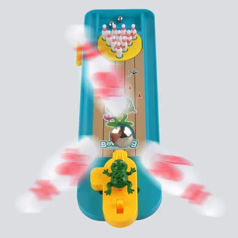 Table Top Mini Bowling Game Set-Tabletop Board Mini Arcade Desktop Tiny Bowling Shooting Alley Office Desk Small Finger Toys