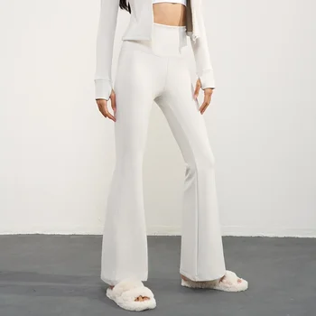 OhSunny Winter Warm Thick Yoga Pants 2024 New Flare Leggings High Waist Stretchy Breathable Fitness Trouser Women Workout Long 2