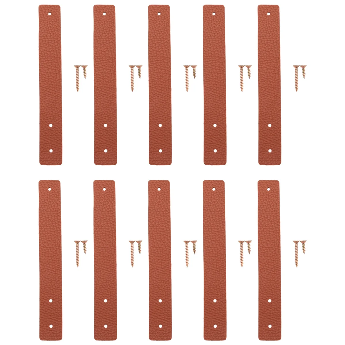 

10 шт. настенные крючки, держатель для штор, кожаные ремешки для подвесного кронштейна, DIY домашний крючок для хранения на стену в стиле бохо, коричневый