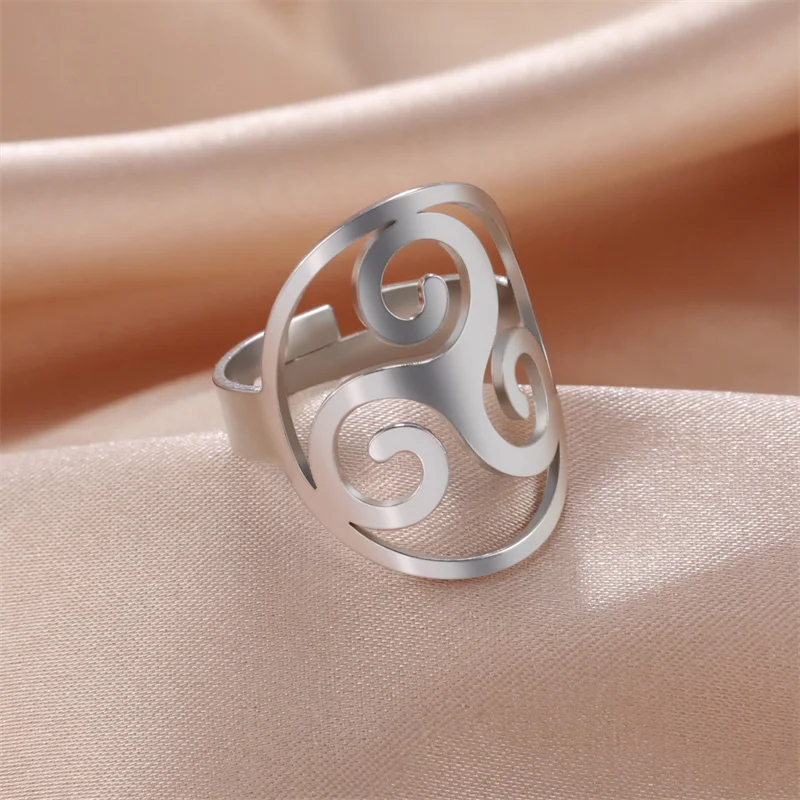 Vintage Om Symbol Ring für Frauen Männer Edelstahl Silber Farbe verstellbare offene Ringe Amulett Schmuck Kpop Geburtstag Freund Geschenk – Detail 32