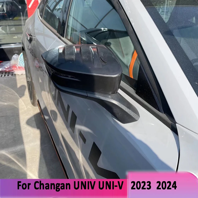 

Для Changan UNIV UNI-V 2022 2023 2024 углеродная черная крышка бокового зеркала заднего вида Защитная внешняя наклейка