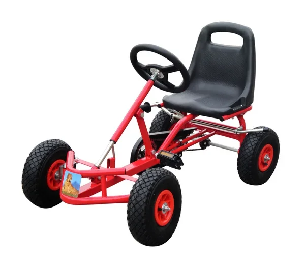 Children Pedal Go Kart Ride On Car Toys for 3 to 8 Years Old, Moves Forward and in Reverse, Ergonomic Adjustable Bucket Seat