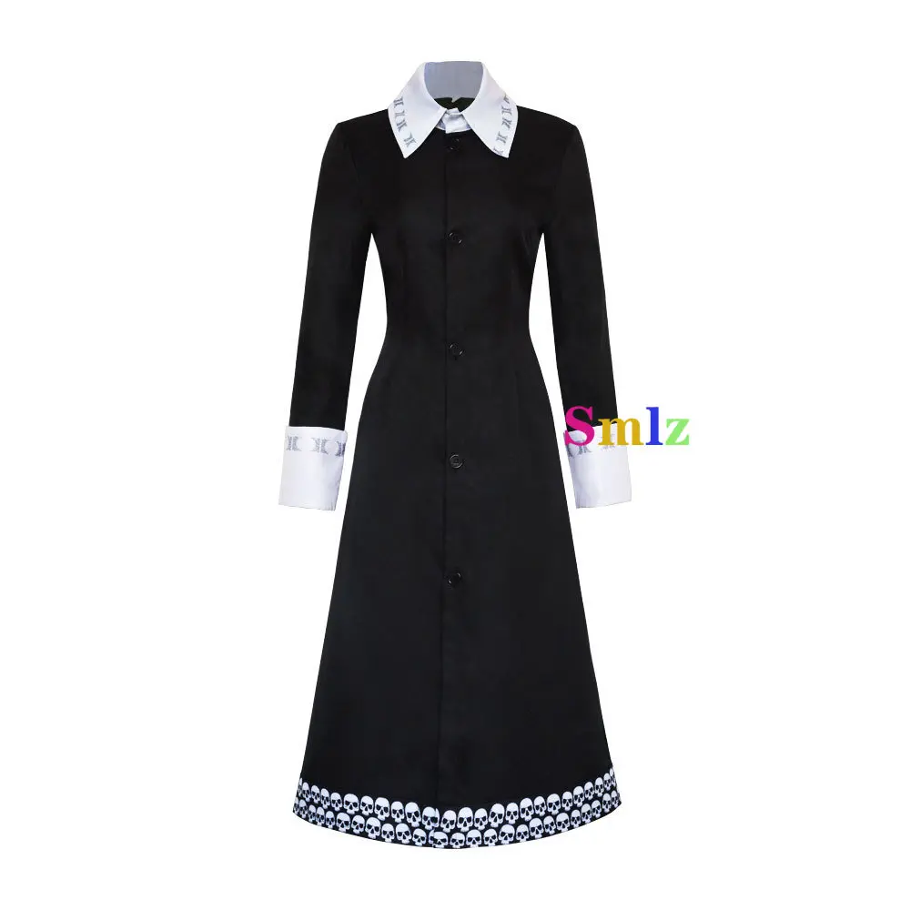 

Wednesday Skeleton Dresses Cosplay Addams Christina Costume Dress Outfits Kid Children Adult Halloween Carnival Party Suit