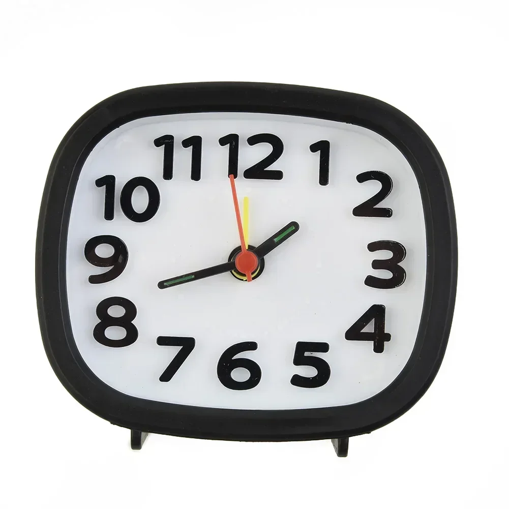 Alarm Clock Clock Alarm Battery Bedside Clock Clocks Night Operated Quartz Rectangle Silent Bedside Clocks Black 3