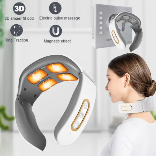 Smart Neck Massager, Electric Pulse Neck Massager 3D Cervical