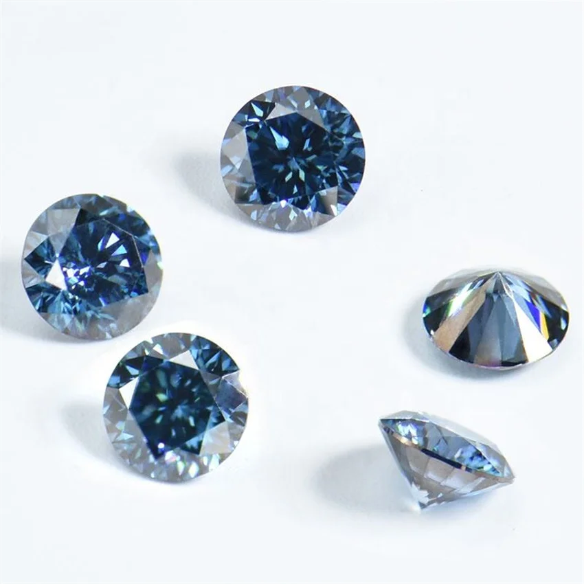 Tbestone Colored Loose Moissanite Stones 0.5-3ct Pink Green Black Moissanites Shining Fine Jewelry Round Lab Grown Diamonds 5