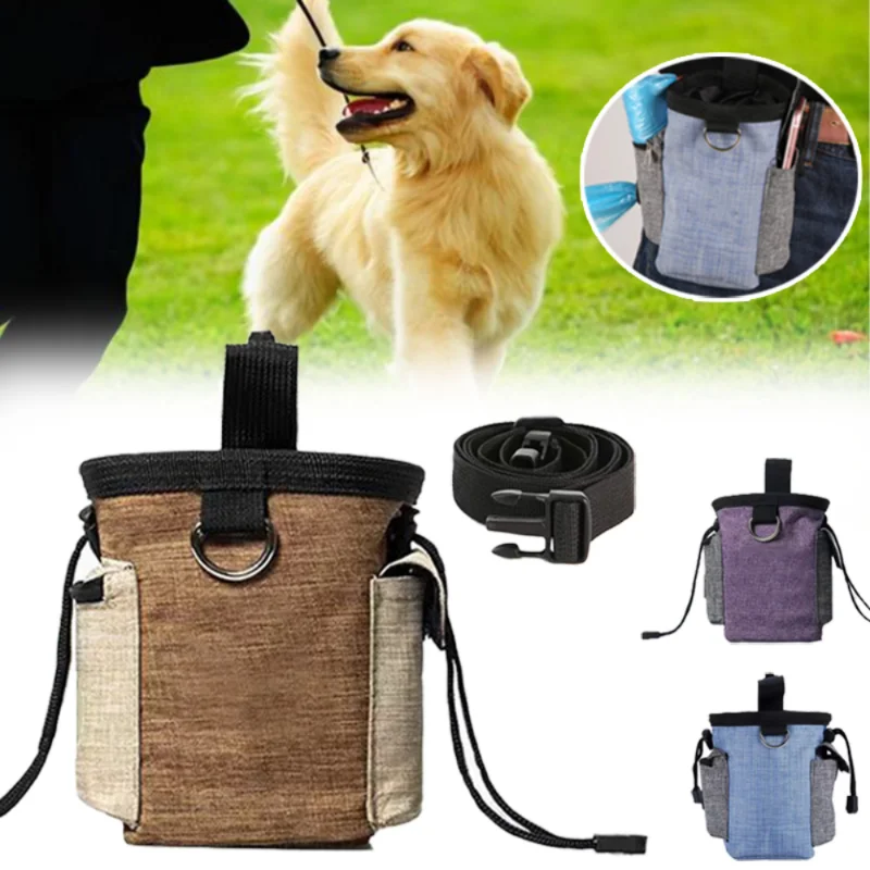

Pet Training Food Bag Dog Outdoor Training Canvas Snacks Pouch Belt Bags Garbage Bag Pet Accessories
