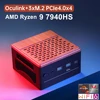 Topton Oculink Gaming Mini PC AMD Ryzen 9 7940HS 32G DDR5 6400MHz 3*PCIe4.0 2*2.5G LAN USB4 NAS Server Computer Windows 11 WiFi6 2