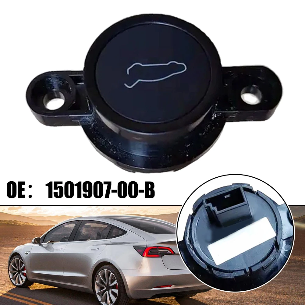 

1x Rear Trunk Lid Release Open Switch Fit For Tesla Model 3/Y 2017 2018 2019 2020 2021 #1501907-00-B Black Plastic Exterior Part