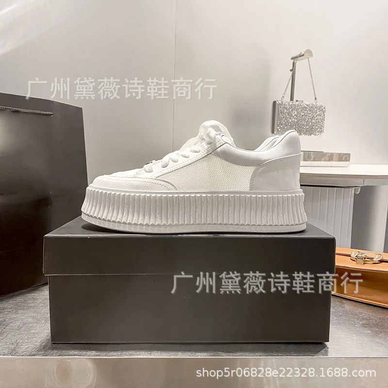 Spring and Summer Couple's New Thick Soled Height Increasing Fashionable and Comfortable Slim Strap Casual Sports Shoes 4