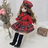 30cm Bjd Doll 12 Moveable Joints 1/6 Girl's Dress 3D Brown Eyes Toy with Clothes Shoes Kids Toys for Girl Children Gift 6
