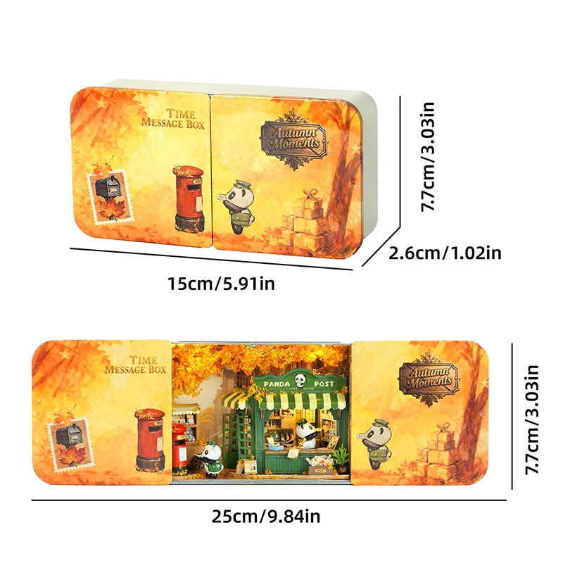 Box Theater Mini Doll House Desk Decorations Miniature DIY Dollhouse Kits Furniture Case Toys For Xmas Birthday Gifts
