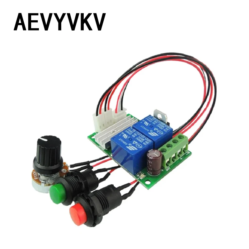 Regolatore di velocità del motore DC Regolatore PWM DC 6V 12V 24V Interruttore avanti e indietro Regolatore del motore Controllo della velocità regolabile - immagine 3