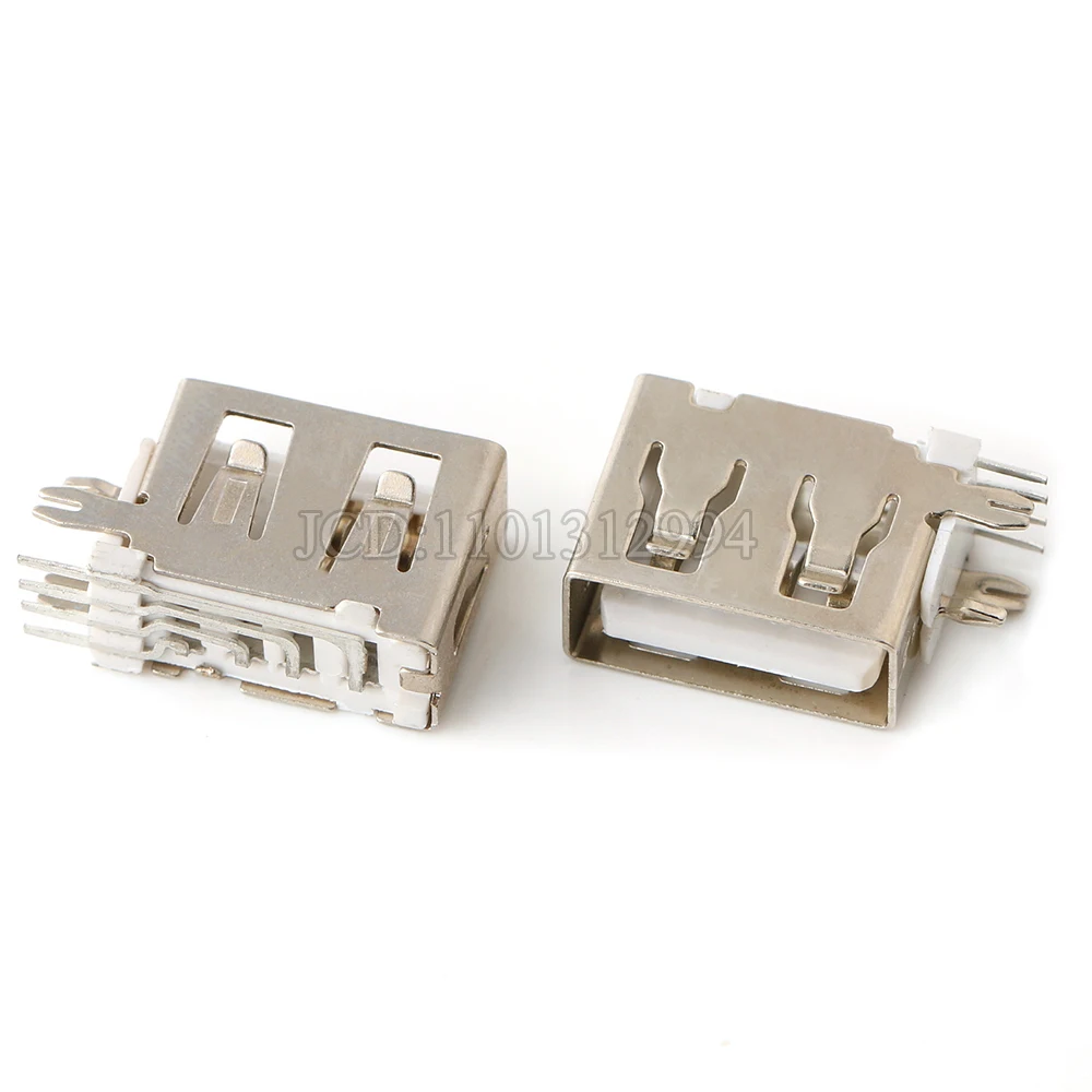 10 stücke USB 2,0 A Weibliche PCB Mount Buchse Stecker USB Vertikale Seite Inser Weibliche Jack Stecker Lange/Kurze typ 90 Grad – Detail 4