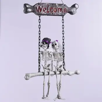 Halloween Ornament Bride and Groom Skeleton Hanging Home Decoration Haunted House Decor Creative Party Supplies Couple DIY