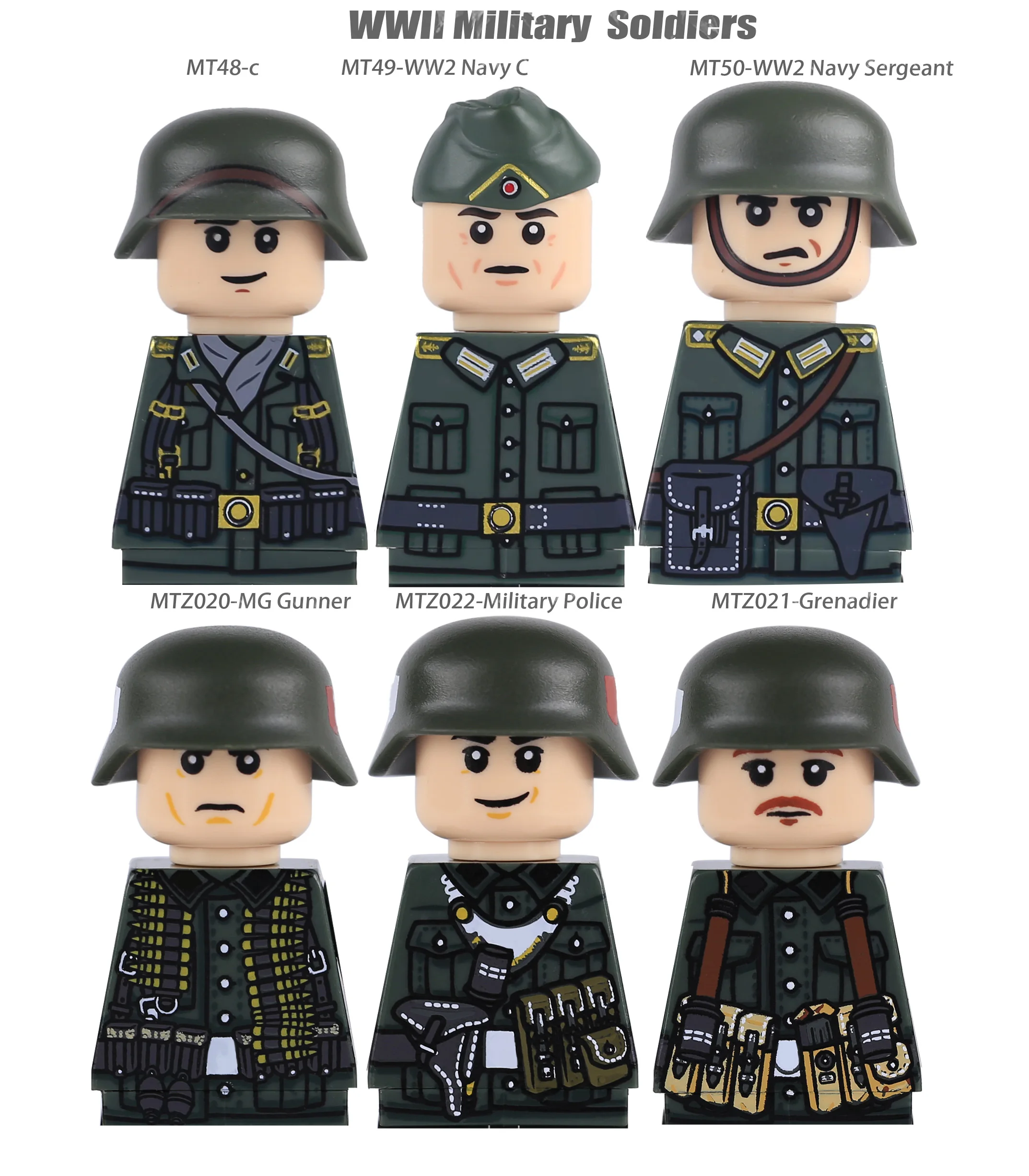 WW2 Winter Soldiers Building Block Set - Military Figures & Weapons Collection