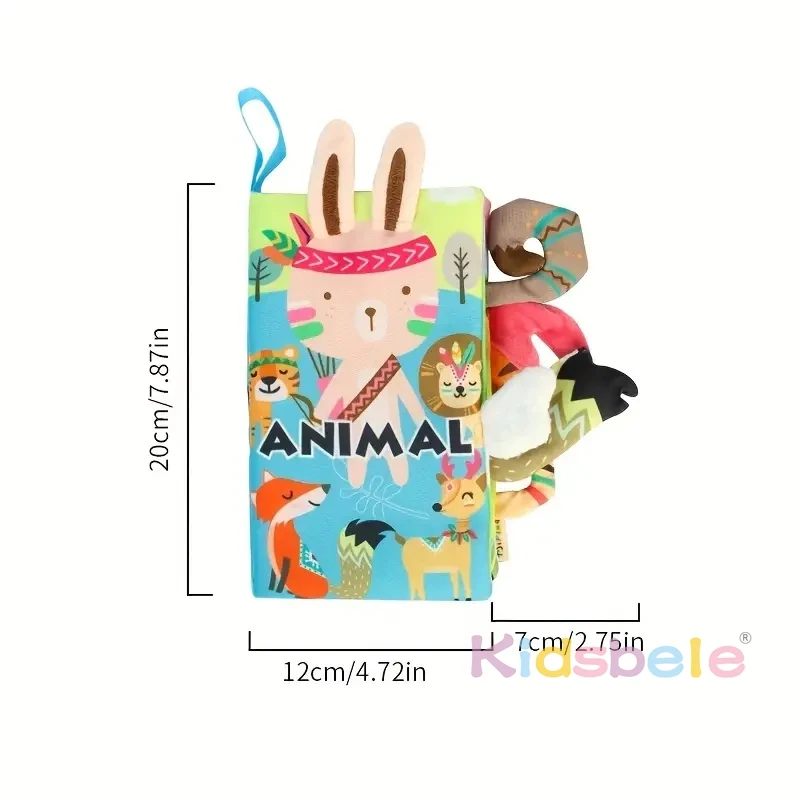 Soft Baby Books 0-6 Months Infants Toy 0 to 12 Months Crinkle Cloth Books For Newborns Stroller Toys Tummy Time  Sensory Toys 5
