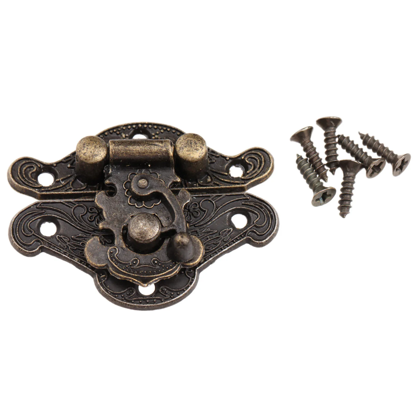 

1Pc Antique Iron Antique Bronze Box Latch Hasp For Wine Box Gift Box Wooden Box 38*29mm/48*37mm/65*52mm Decorative Hinges