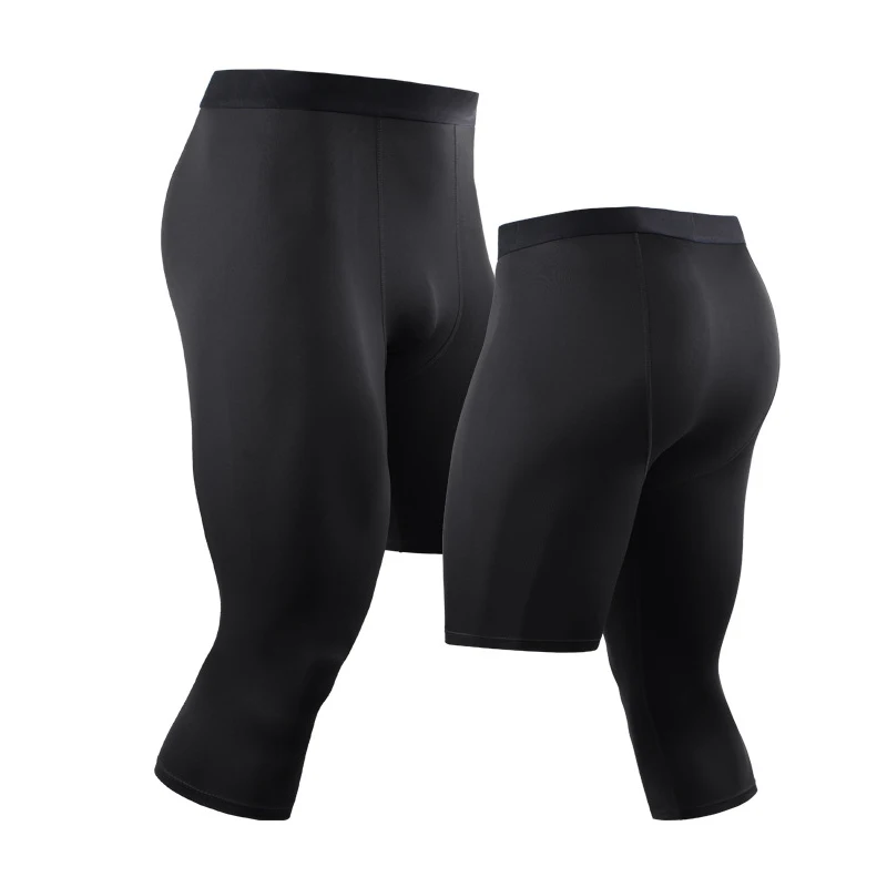 Irregular Pants for Men Soccer Training Tights Jogging Trousers Sport Basketball Running Fitness Compression Single Leg Leggings