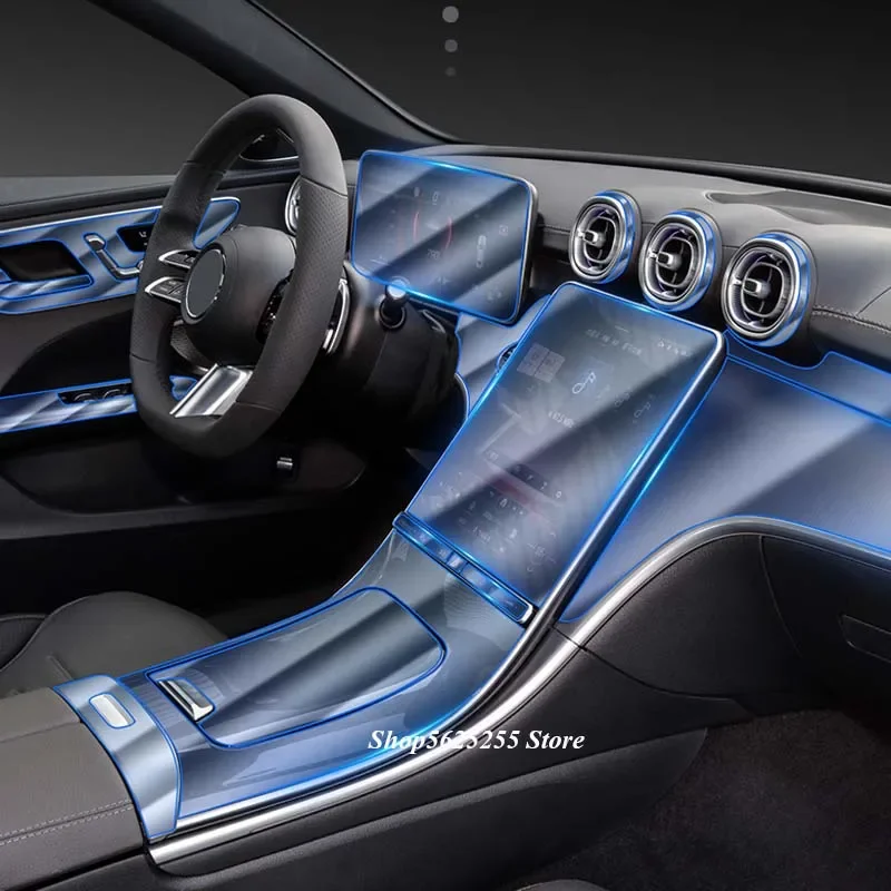 

Car Interior Center Console Transparent TPU Protective Film Repair Sticker for Mercedes Benz C Class W206 C200 C220 C260 2022+