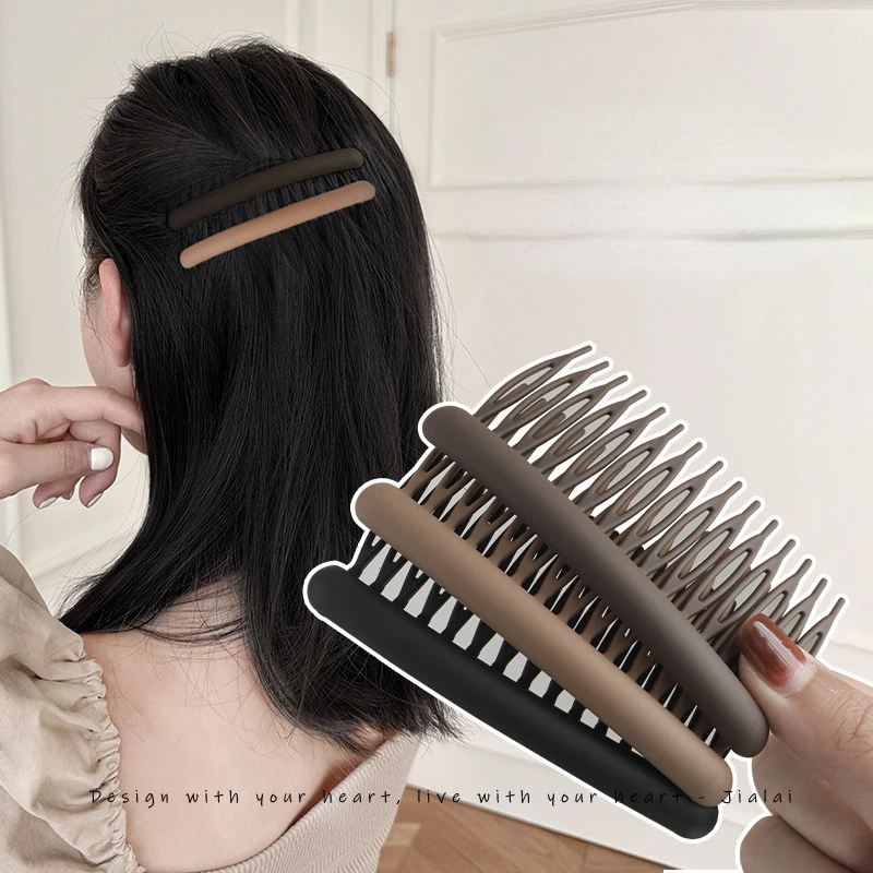 Women Fashion Hair Comb Large Simple Hairpin Bangs Fixed Arrangement Broken Hair Headband Back Head Comb Hair Accessories виниловая пластинка bangs chris talbot mick back to business 5051083176620