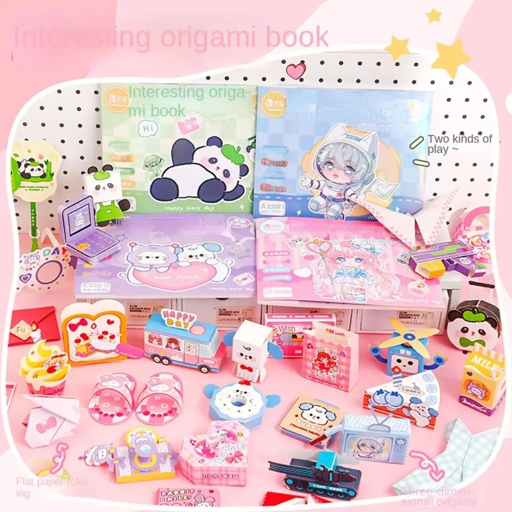 

Montessori 3D Cartoon Origami Handcraft Paper Coated Paper Art Learning DIY Kids Craft Toy Scrapbooking Educational