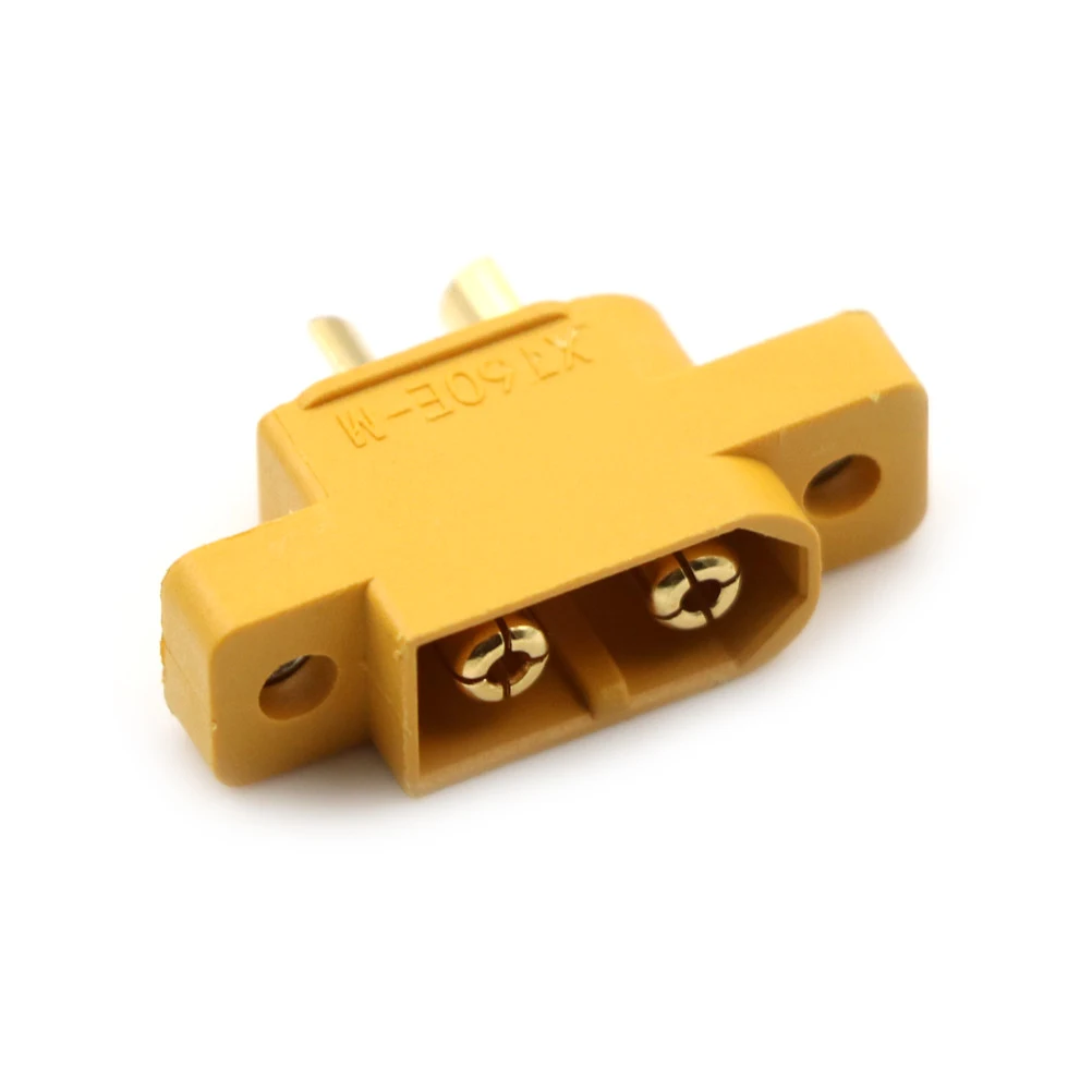 

Yellow XT60E-M Mountable XT60 Male Plug Connector Multicopter Fixed Board DIY Spare Part For RC Models