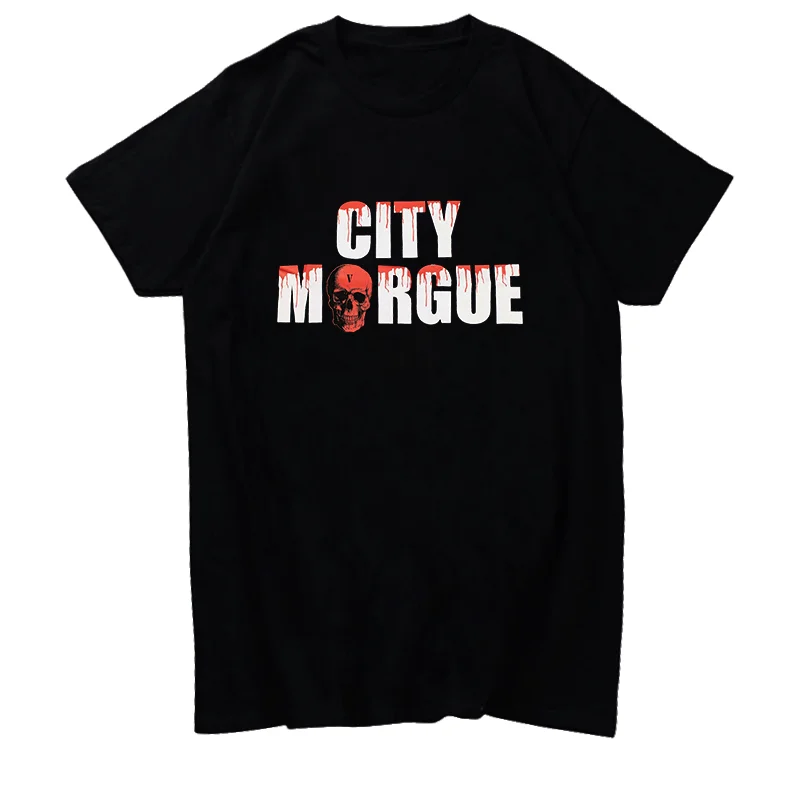

City Morgue Dogs Ii Classic Harajuku Graphic T Shirts Oversized Short Sleeve T-Shirts Summer Tees Tops Streetwear Men's Clothing
