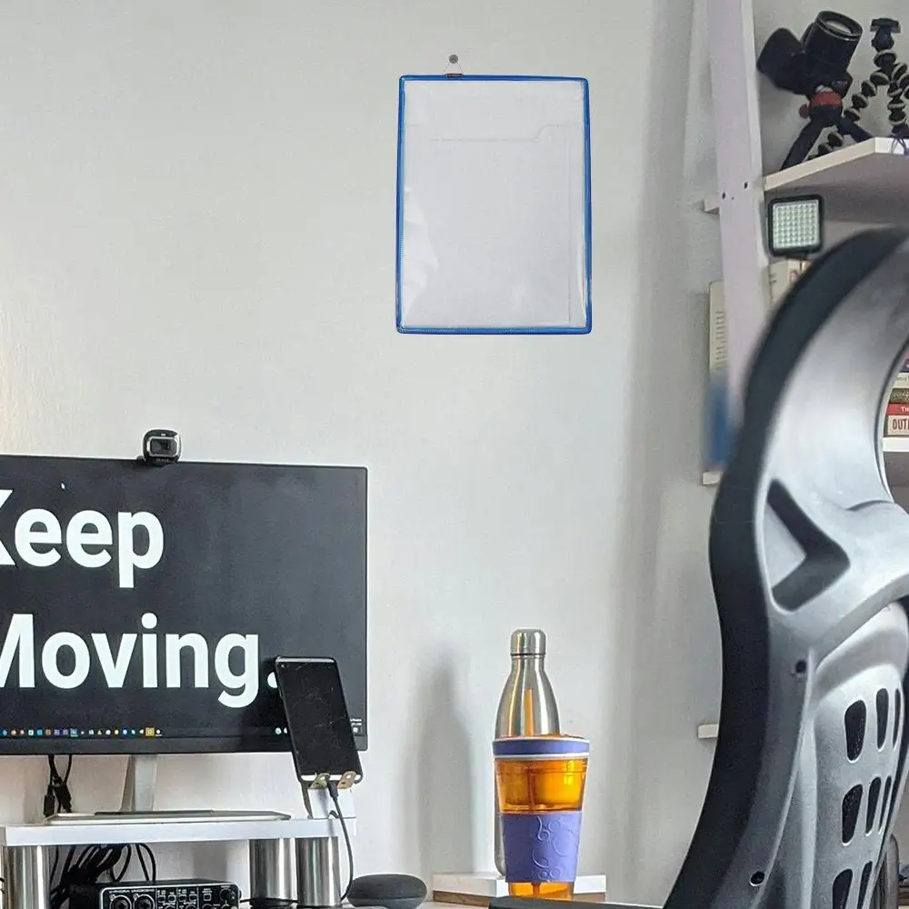 휴대용 벽걸이 A4 영수증 주최자 방수 플라스틱 문서 보관 가방 PVC 후크 파일 폴더 학생