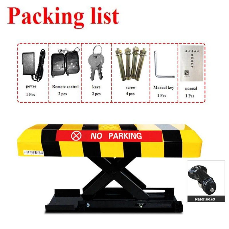 Remote control automatic parking gate with vehicle sensor reserved parking space lock facilities vehicle loop detector sensor automatic parking barrier remote control parking lock
