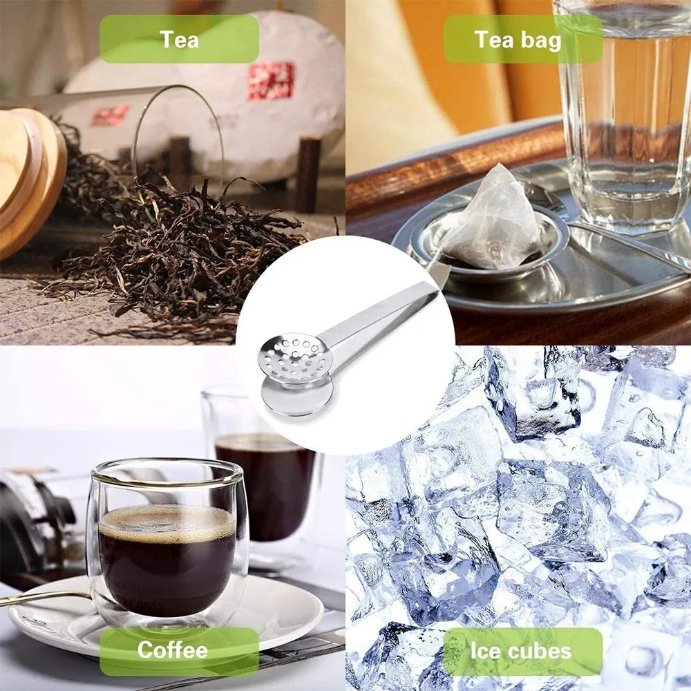 SUNTRADE 3-Pack Tea Bag Squeezer - 6 Inch Stainless Steel Teabag Tongs, Herb Grip, Dishwasher Safe - View #5