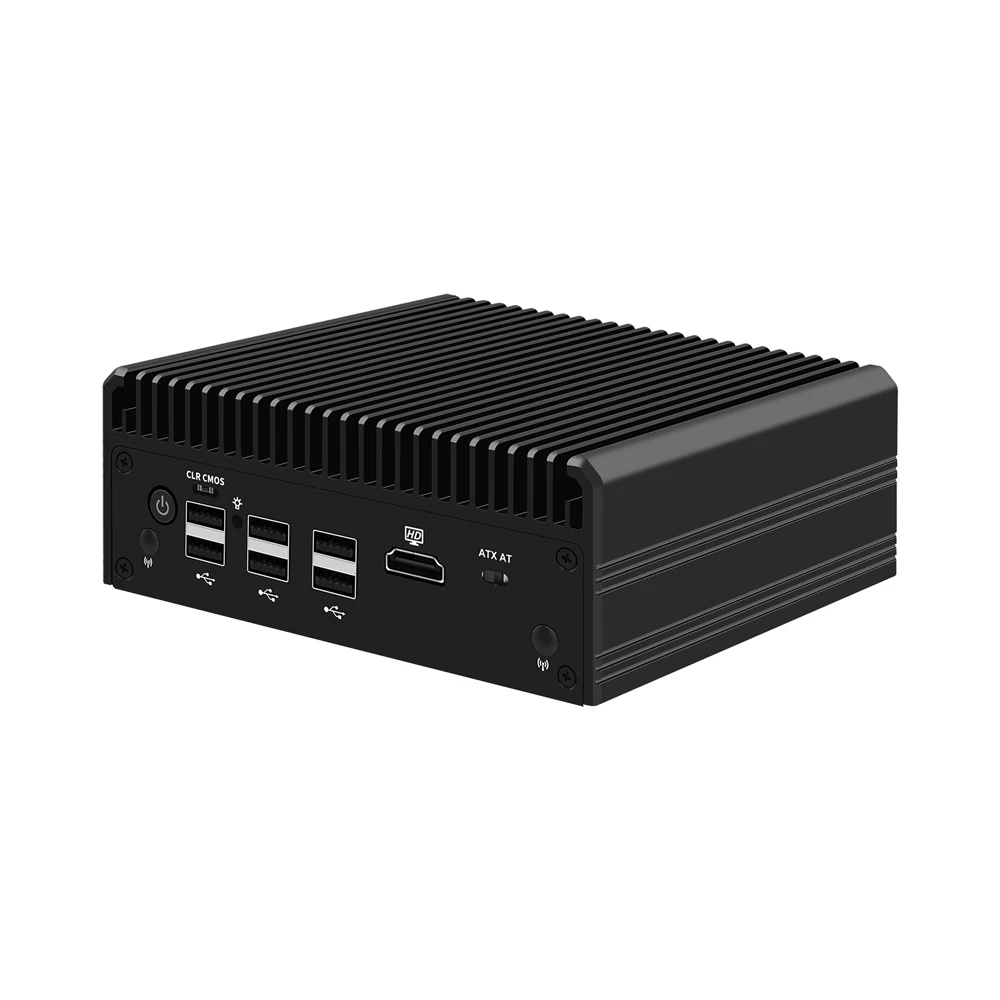 HUNSN Triple Display Micro Firewall Appliance,Mini PC,PFSense,Mikrotik,Alder Lake-N N100/N305, OPNsense,VPN,Router PC,RJ35,4LAN 4