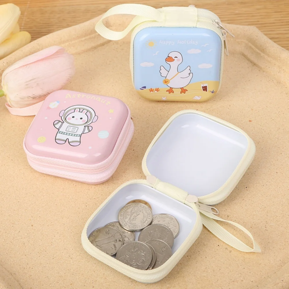 Korea Zero Wallet Children's Coin Bag Creative Cartoon Coin Purse Kids Coin Pouch Mini Purse Earphone Data Cable Key Storage Bag