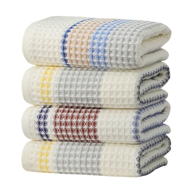 2/4 PCS 100% Cotton Bath Towels for Adults Children High Quality Waffle  Towels Absorbent Quick Dry Soft Home Bathroom Washcloth - AliExpress