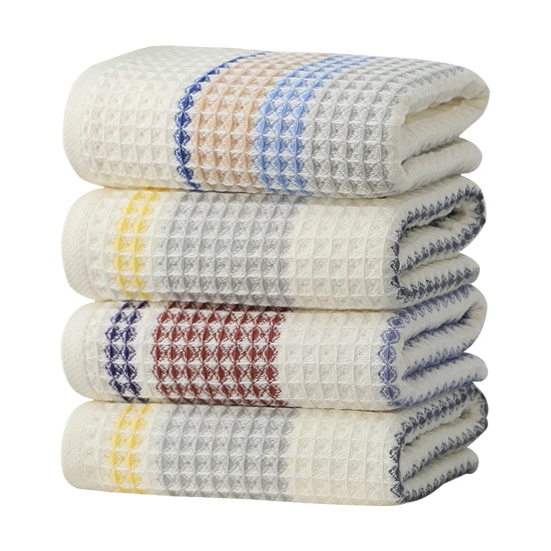 4Pcs/Set Cotton Waffle Weave Hand Towels, Super Water Absorbent for Bathroom  Sport 35 x 75CM 