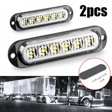

2PCS Side Lights Work Light 12V-24V White LED Side Marker Clearance Lamp Plastic For Truck Trailer Lorry Bus RV Waterproof