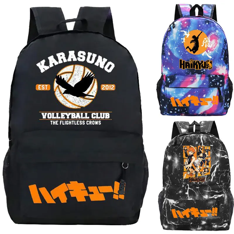 

Mochila Haikyuu Anime Backpack for School Boys Volleyball Teens Bookbag Students School Bags Haikyuu!! Backpacks Travel Daypack