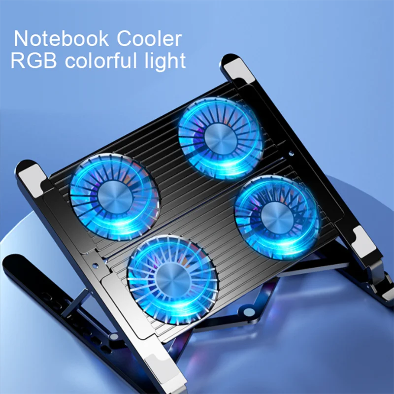 Notebook Radiador Refrigerador para Computador Ventilador e Tablet Pintado à Mão Suporte Livro Dissipação de Calor Profissional Deve Ter 4fan