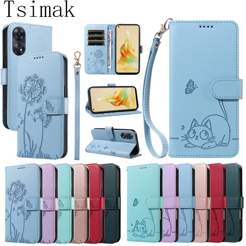 Leather Flip Wallet Magnetic Case - Universal Smartphone Cover with Holder
