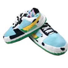  Creative US Sneakers Men House Floor Cotton Shoes Woman Winter Warm Plush Slipper Women Winter Warm Home Slippers Unisex 