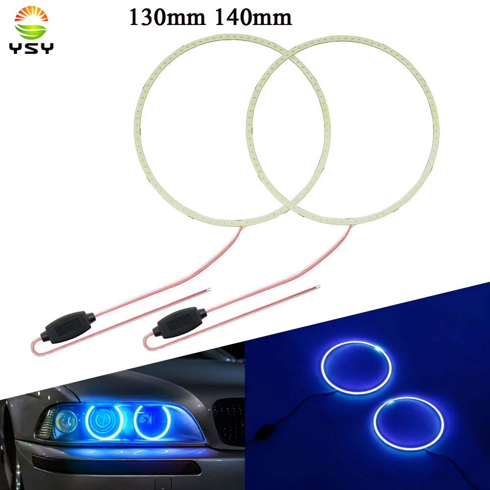 Anelli LED Angel Eyes 12V - COB Chip, Cerchi Luminosi Per Fari Auto E Moto (110mm) - Foto 14