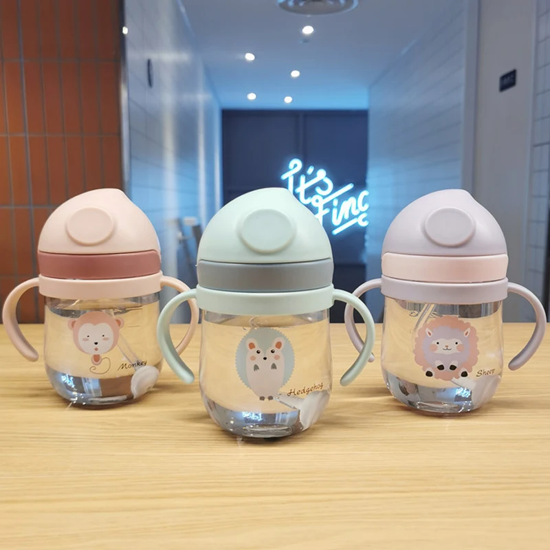 

250/300ml Baby Feeding Bottle Anti Colic Air Vent Wide Neck Nursing Cup for Infant BPA Free 6 Colors with Gravity Ball Baby Cup