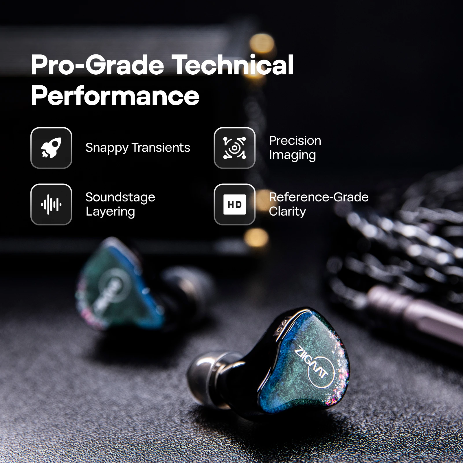 Linsoul ZiiGaat Luna 6BA Studio IEM Monitor Handcrafted Quality