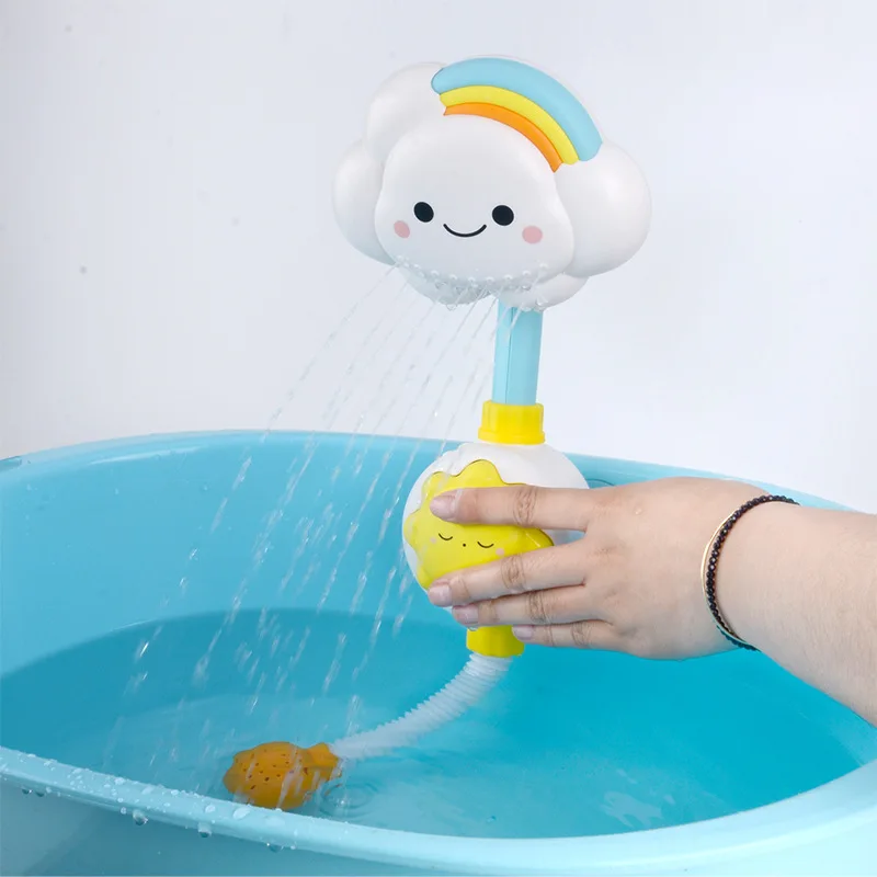 Bath Toys for Kids Baby Water Game Clouds Model Faucet Shower Water Spray Toy For Children Squirting Sprinkler Bathroom Baby Toy 3
