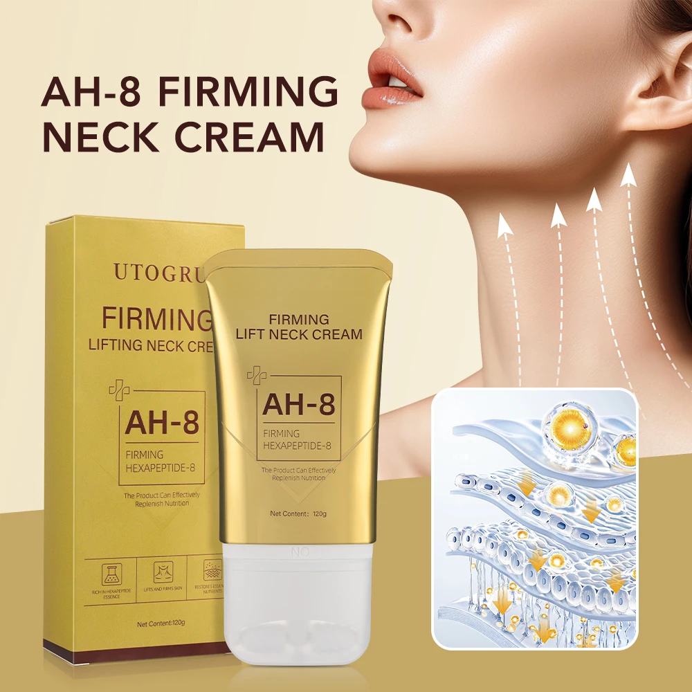 ﻿ 120g Neck Firming Roller Cream Moisturizing Lifting Brighten Skin Fades Fine Lines Reduce Double Chin Massage Firm Neck Cream