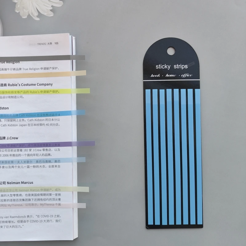 160 Sheets Transparentes Sticky Notes Self-Adhesive Annotation Read Books Bookmarks Tabs Notepad Aesthetic Stationery Index Tabs 6