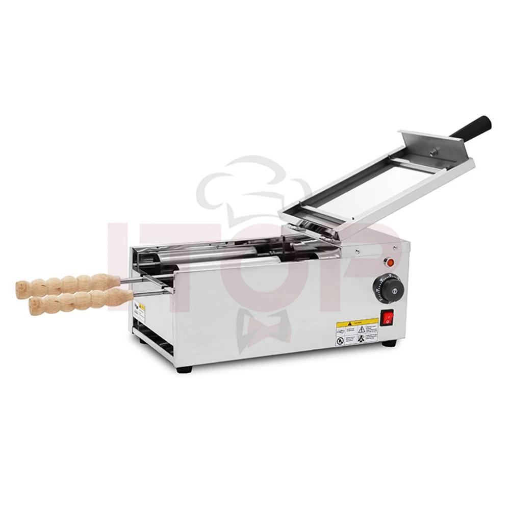 ITOP Chimney Cake Baking Machine 2 Stainless Steel Rollers Kurtos Kalacs Oven Electric 1500W Ice Cream Bread Cone Maker 3