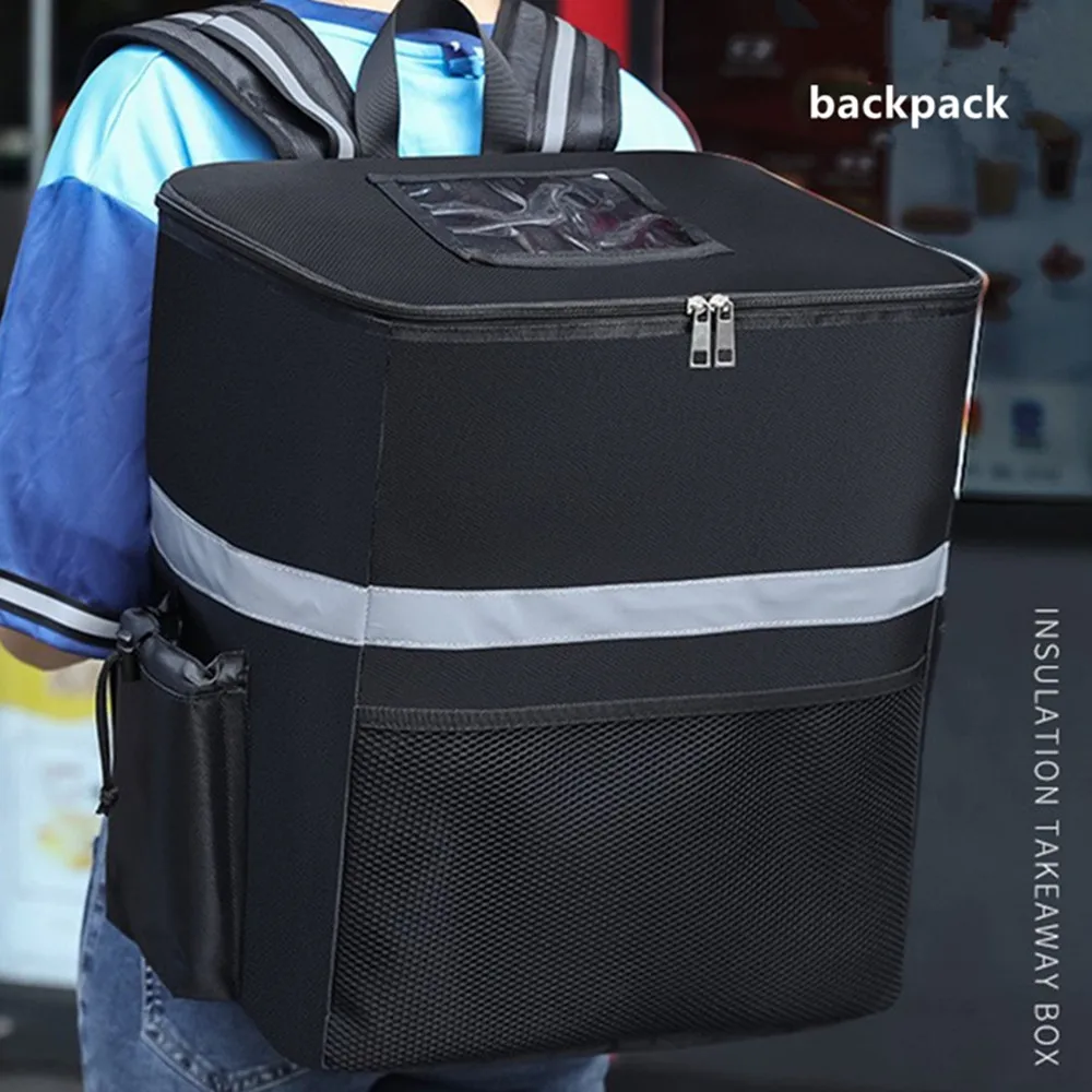 Professional 38 L Takeaway Backpack Type Insulation Delivery Pack Pizza Bag Food Refrigerated Box Insulated Waterproof Suitcase 42l insulation bag pizza takeaway ice pack lunch cake refrigerated travel cooler box double shoulder handbag waterproof suitcase