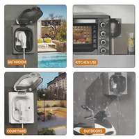 IP65 Waterproof Outdoor Socket, 16A High Power Wall Plate, 250V US/Thai Style 10A Receptacle, Bathroom & Weatherproof Electrical 6